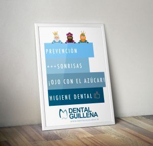diseño de felicitación de navidad para dental guillena