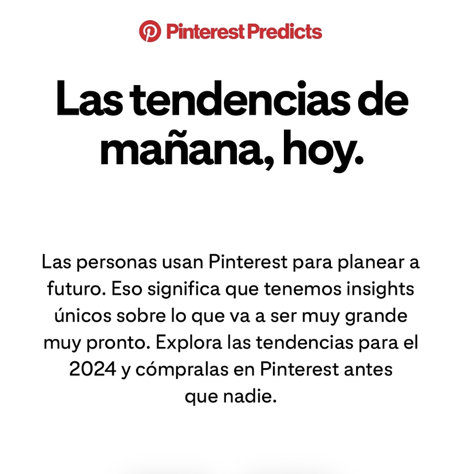 Pinterest predicts 2024